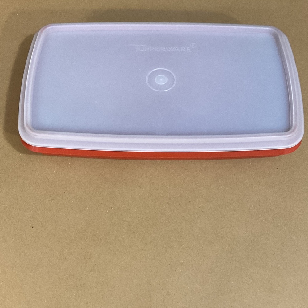 Tupperware Red Base with White Lid
